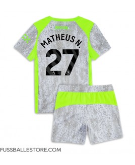 Günstige Manchester City Matheus Nunes #27 3rd trikot Kinder 2025-26 Kurzarm (+ Kurze Hosen)
